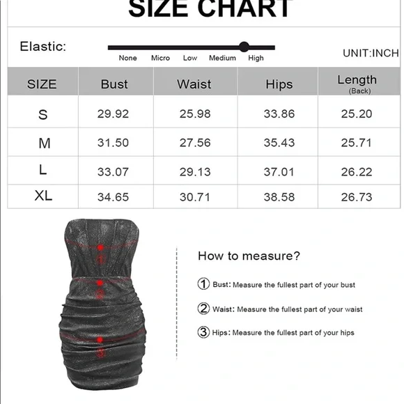 Celebration dress strapless sexy nwot - Picture 5 of 5